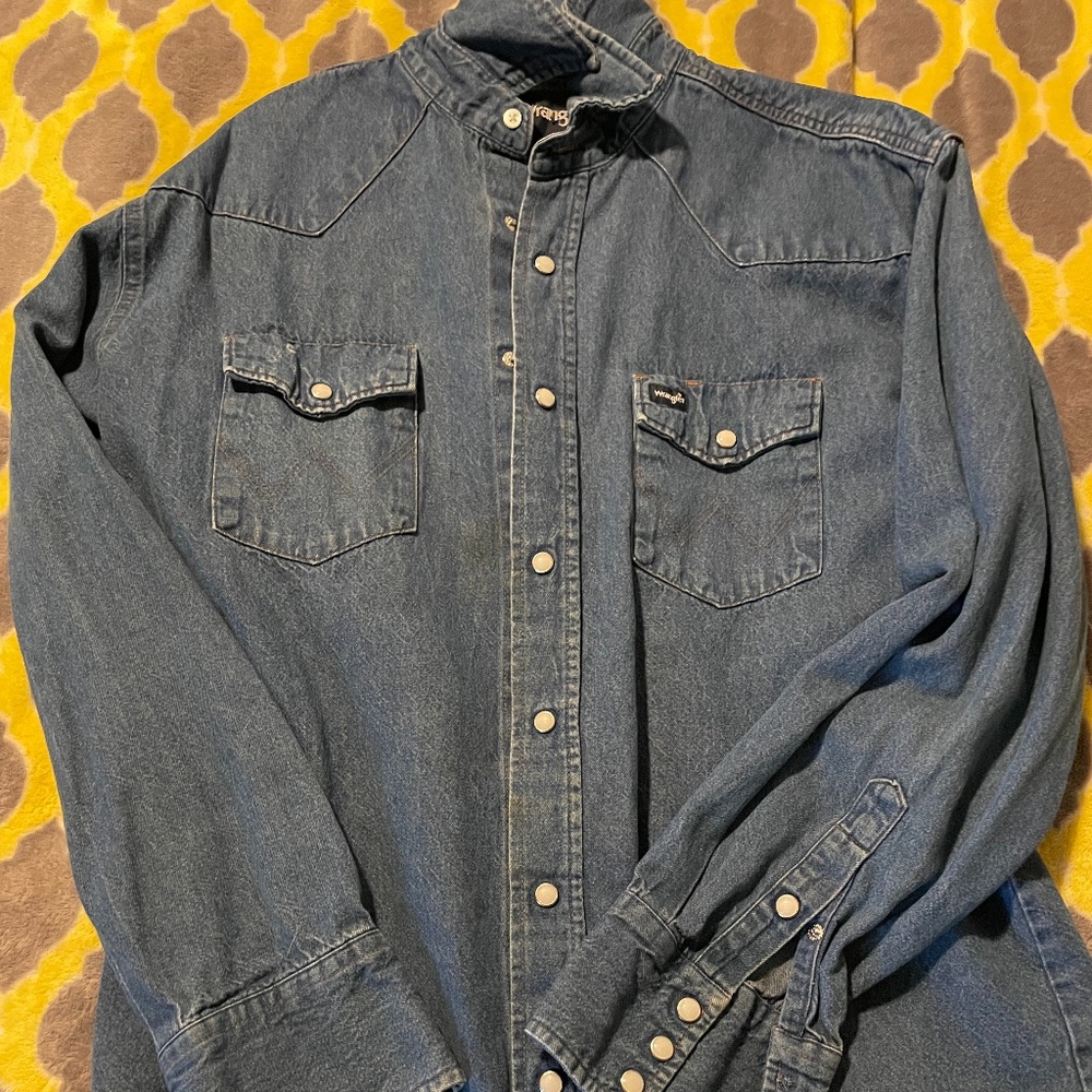 Wrangler blue Jean shirt